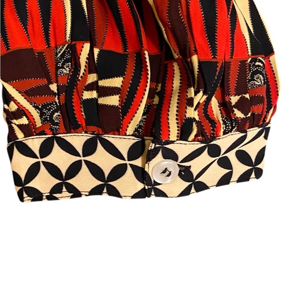 Anthropologie Verb Pallavi Singhee Sarah Red Beige Tunic dress Fall Thanksgiving - Picture 6 of 6